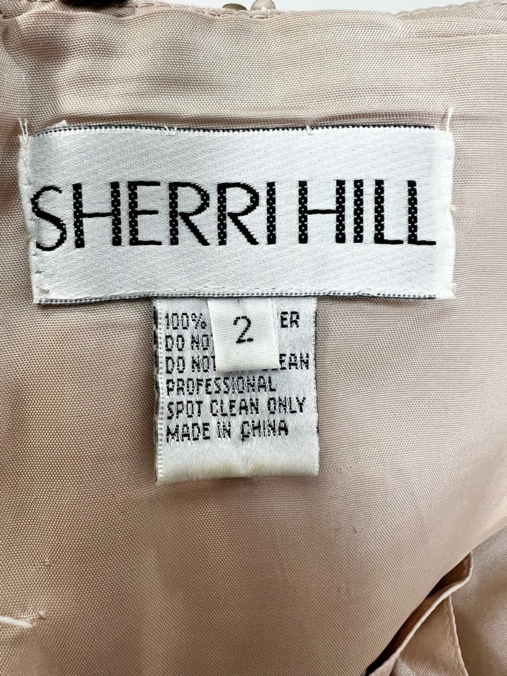 Sherri Hill beige brown sequin strapless sweetheart mini cocktail party dress 2 - Picture 13 of 17